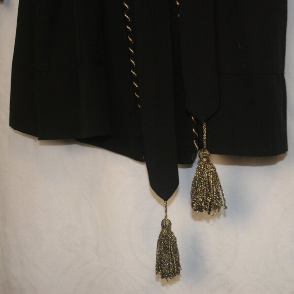 Belted Wrap Jacket with Gold Braid - Picture 6 of 8